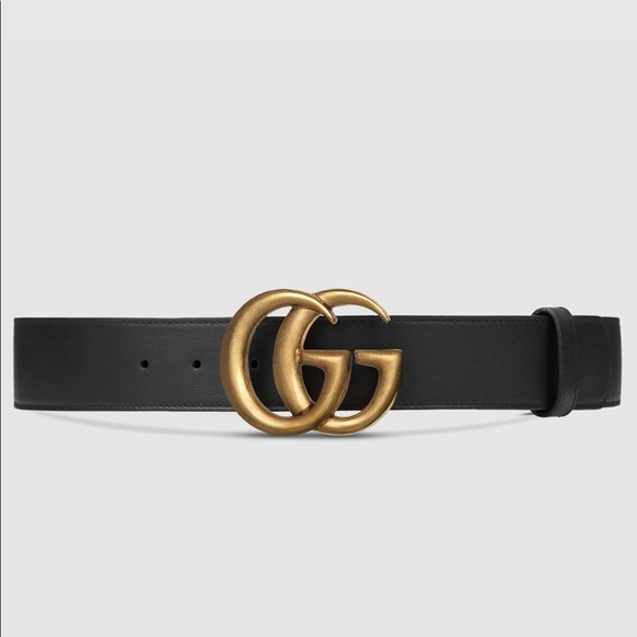 **REAL** GUCCI Wide leather belt with Double G - Picture 2 of 6